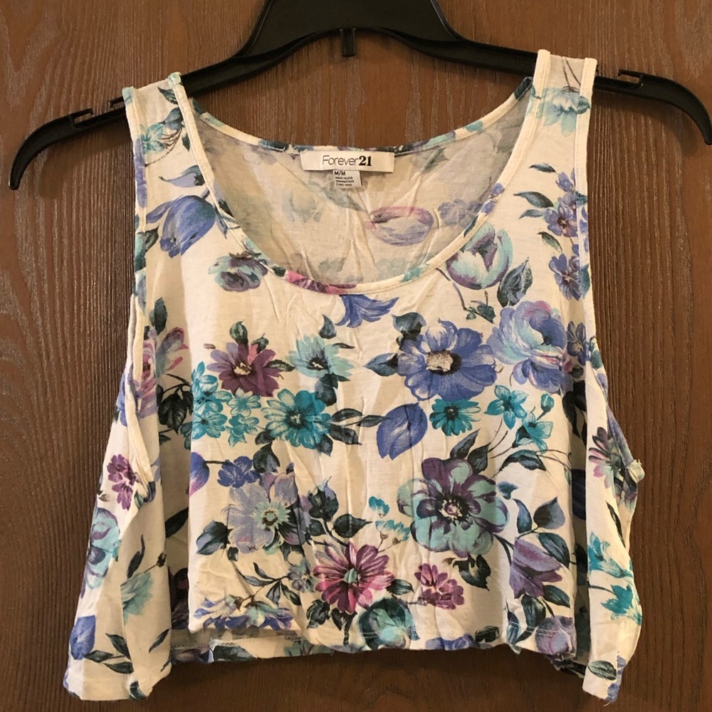 Forever 21 floral crop top